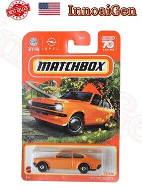 Matchbox 70 Years 1975 Opel Kadett Orange Diecast Car Toy 73/100 New in Package